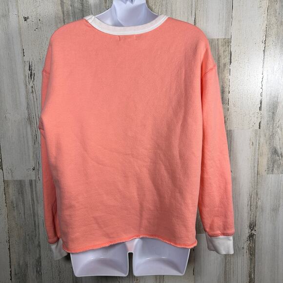 Sundry by Evereve Sweatshirt 2 | Peach White | Colorblock | NWT | MSRP $78 - Picture 2 of 10